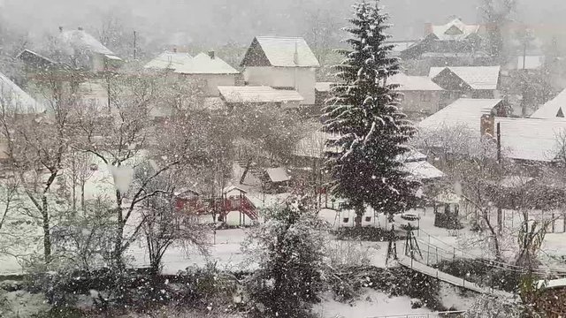 It's snowing in Sovata - Romania