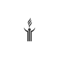 Torch  Logo Template vector symbol
