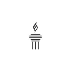 Torch  Logo Template vector symbol