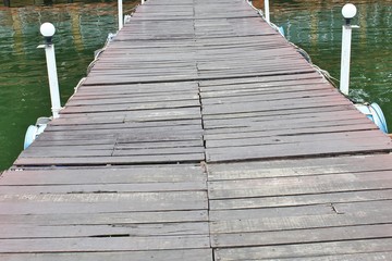 wooden bridge in the forest