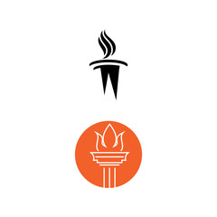 Torch  Logo Template vector symbol