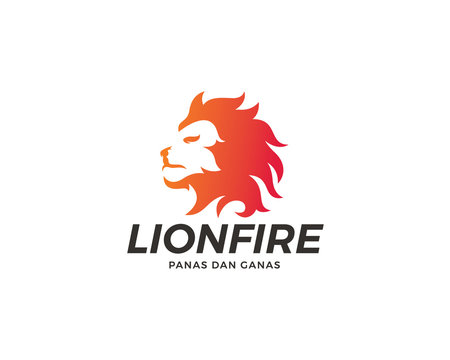 Lion Fire Logo Design