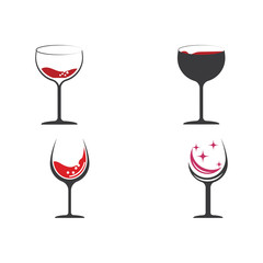 Set Wine Logo Template vector symbol