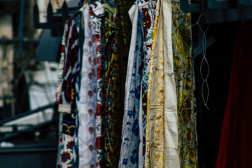 Various decorative objects sold in a souvenirs shop at the bazaar of the Old city of Jerusalem 