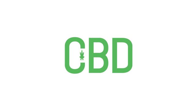CBD or Cannabidiol oil lodo design in motion graphic animation. 4K video, sign, addiction, autism, background, body, cannabidiol, cannabis, cbd, cbd oil, concept, design, drug, element, ganja, gold