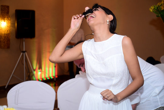 dancing woman with mask