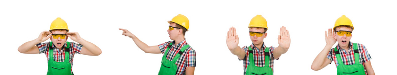 Industrial worker isolated on the white background