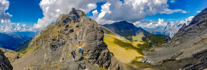 mountains and blue sky