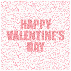 happy valentines day sign icon pattern background vector