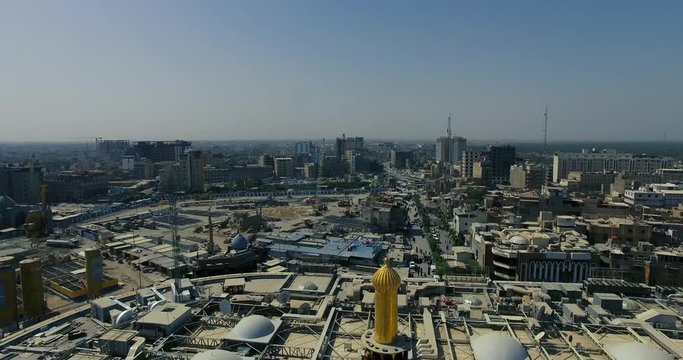 The Mosque in city iraq on najaf big city