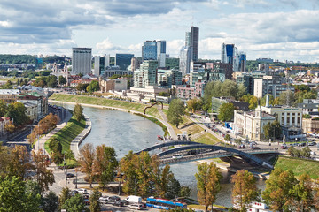 Fototapeta na wymiar The Aerial View of Vilnius, Lithuania