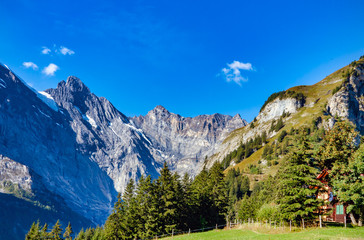 landscape in the alps
