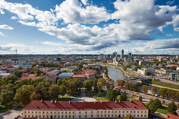 Fototapeta premium The Aerial View of Vilnius, Lithuania