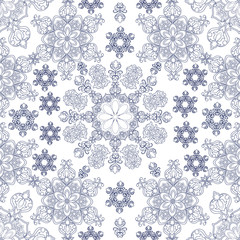   Black-white oriental patterns in one ornament.