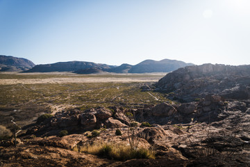 Landscape at Hueco Tanks in El Paso, Texas. 