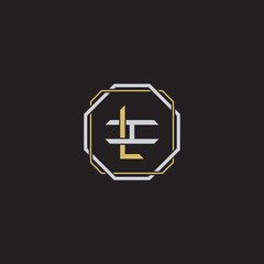 LI Initial letter overlapping interlock logo monogram line art style