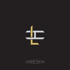 LI Initial letter overlapping interlock logo monogram line art style