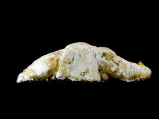 gingerbread isolated on black background