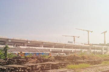 Fototapeta na wymiar Expressway construction project