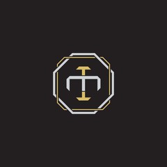 IM Initial letter overlapping interlock logo monogram line art style