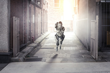 Motion caption virtual reality. Mixed media