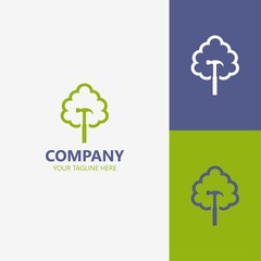 elegant simple logo for company or personal tree logo