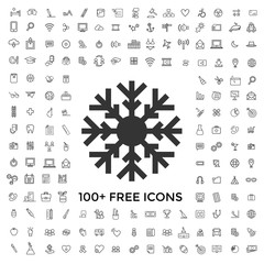 snow flake vector icon illustration for website and design use