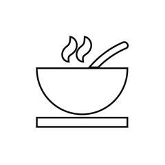 hot soup vector icon illustration for website and design use