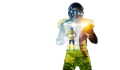 American football game . Mixed media