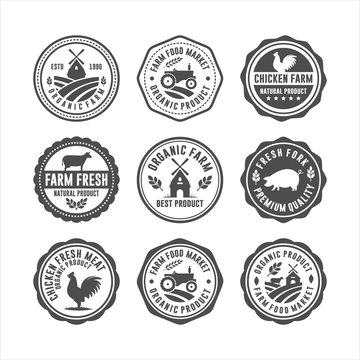 Farm Fresh Badge Stamps Logos