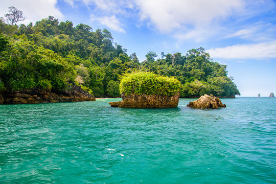 sendang biru beach in south malang, east java, indonesia