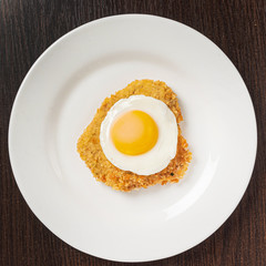 potato pancakes with fried egg