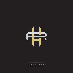 Initial letter overlapping interlock logo monogram line art style