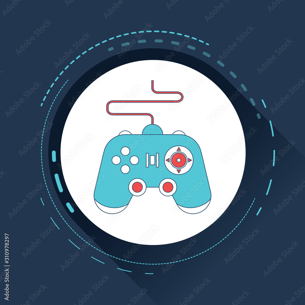 Poster game controller in vector.joystick vector illustration.