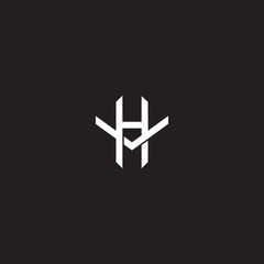 Obraz premium Initial letter overlapping interlock logo monogram line art style