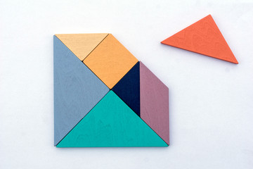 Wooden tangram