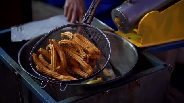 Cooking Mexican churros