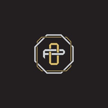 recommend clip art: Initial letter overlapping interlock logo monogram line art style