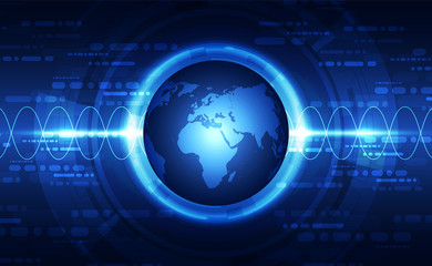 vector digital global technology concept, abstract background