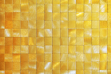 Golden tiles abstract background or texture