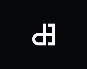 Creative and Minimalist Letter DE Logo Design Icon, Editable in Vector Format in Black and White Color	