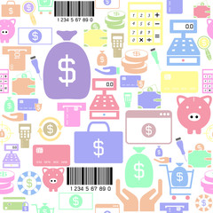 payment seamless pattern background icon.