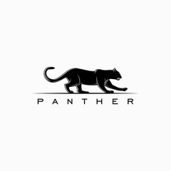 black panther logo design inspiration . panther luxury logo template  © Fawwaz