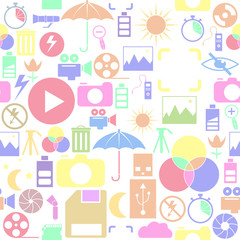 photo seamless pattern background icon.