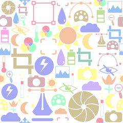 photo seamless pattern background icon.