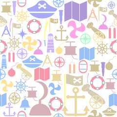 pirate seamless pattern background icon.