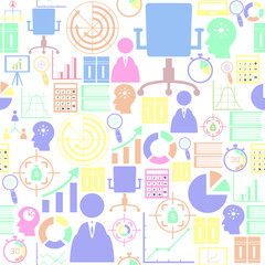 project management seamless pattern background icon.