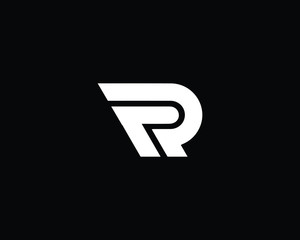 Creative and Minimalist Letter RR RP Logo Design Icon, Editable in Vector Format in Black and White Color	