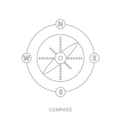 Compass tool flat icon