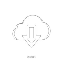 Cloud Download - Granite Icon